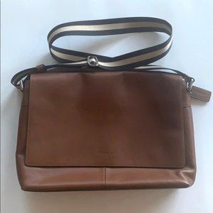 NWT Coach Charles Leather Messenger Bag